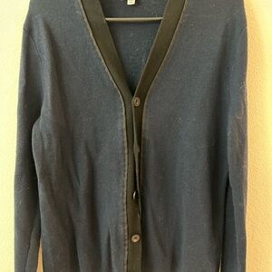 Men's Navy Cardigan Sweater